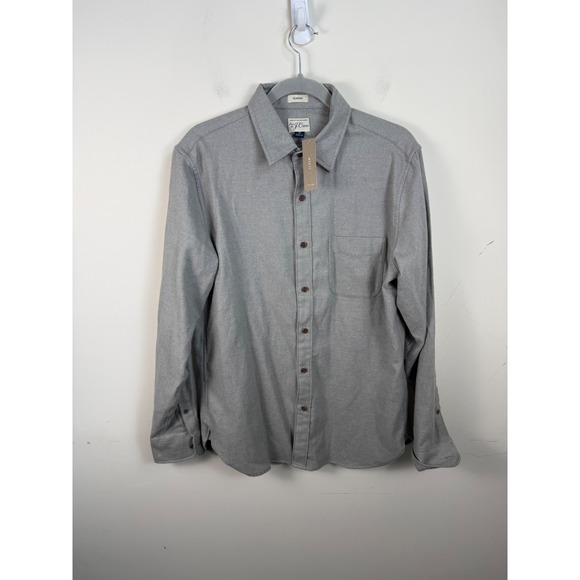 J.Crew Other - J.Crew Mens Classic Fit Cotton Flannel Shirt Grey Long Sleeve K4001 Size M NEW